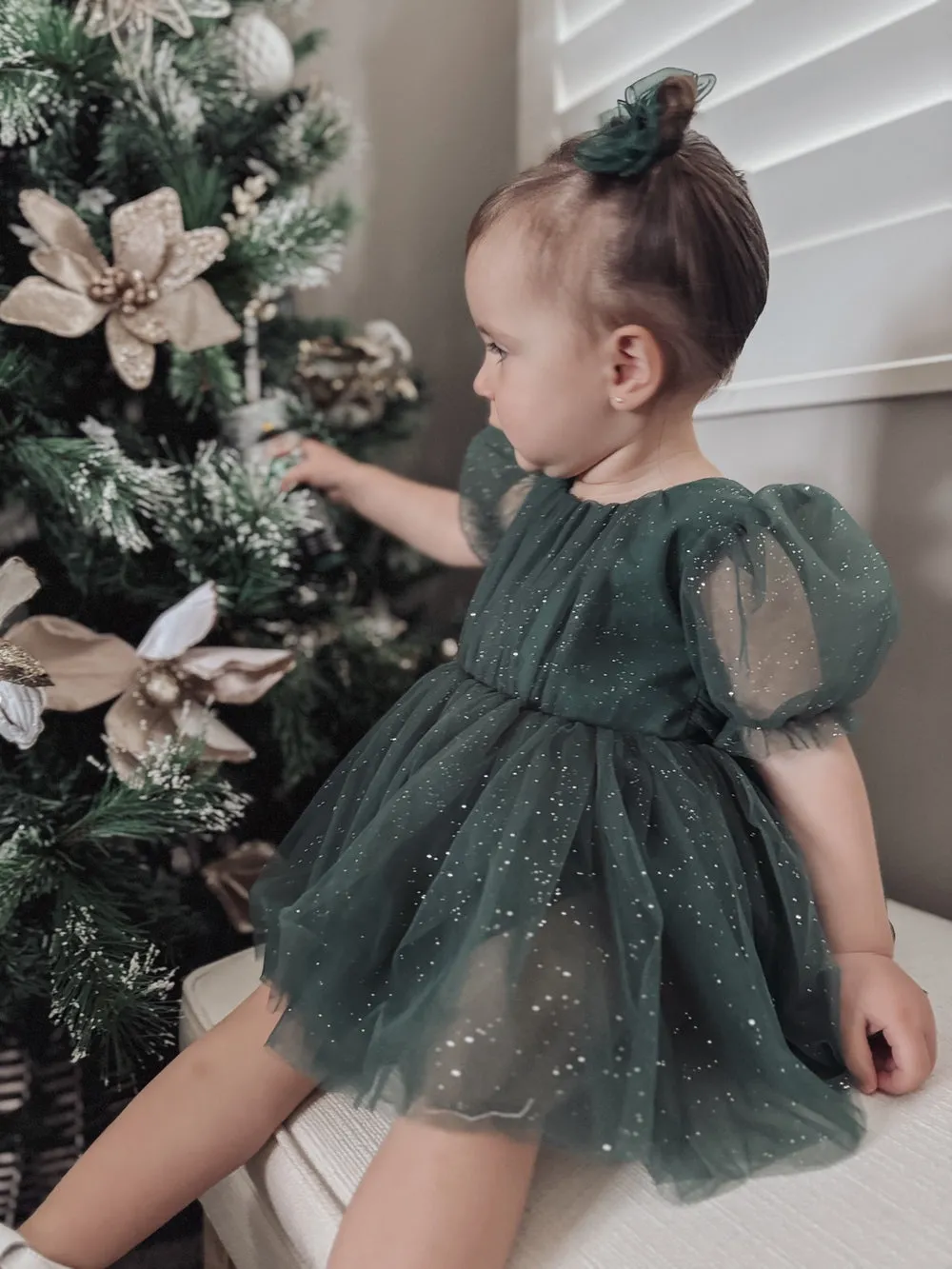 Nina Green Sparkle Christmas Romper