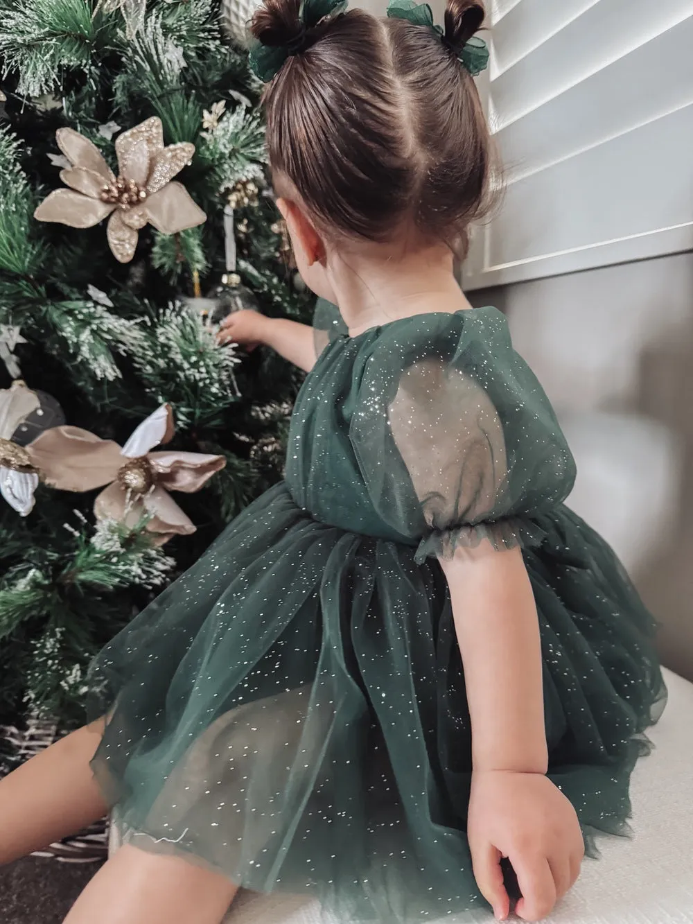 Nina Green Sparkle Christmas Romper