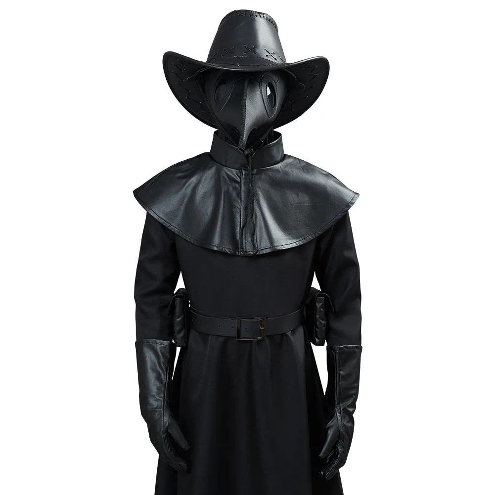 Plague Doctor Halloween Carnival Suit Outfit for Kids Children Cosplay Costume