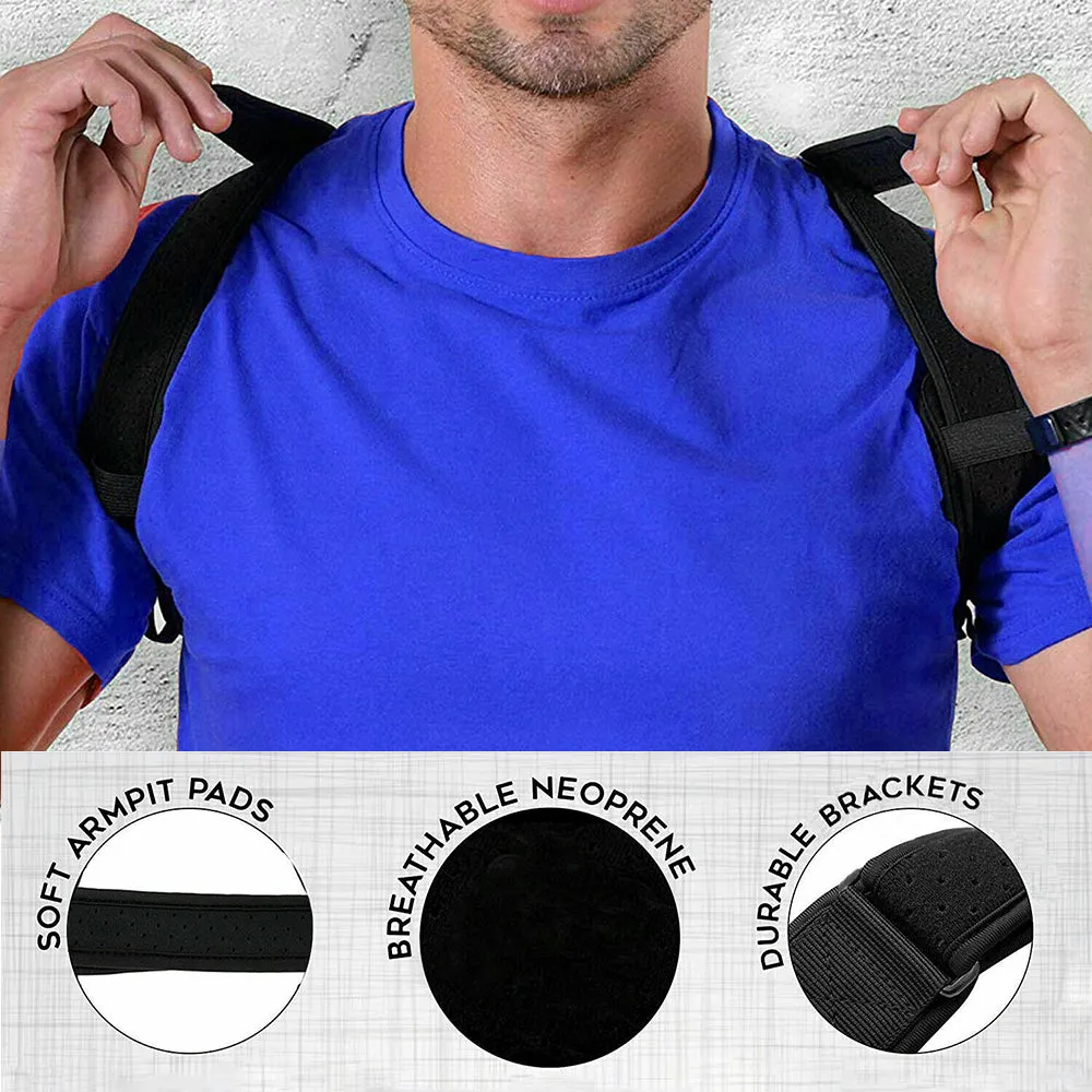 Posture Corrector Adjustable Shoulder Brace Back Support Strap Belt