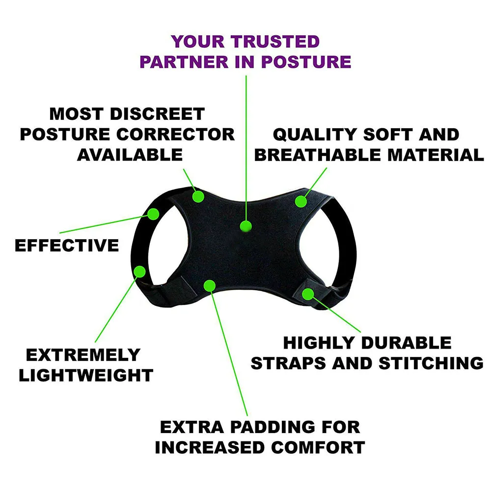 Posture Corrector Adjustable Shoulder Brace Back Support Strap Belt