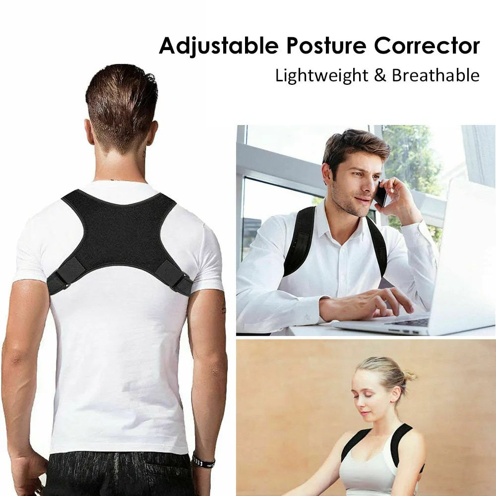 Posture Corrector Adjustable Shoulder Brace Back Support Strap Belt