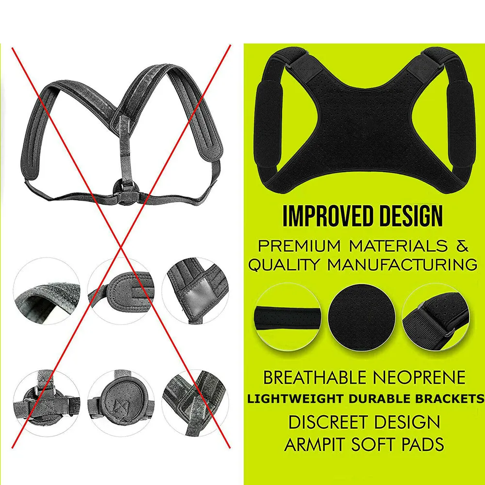 Posture Corrector Adjustable Shoulder Brace Back Support Strap Belt