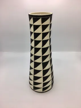 Potina Tall Black and White Vase