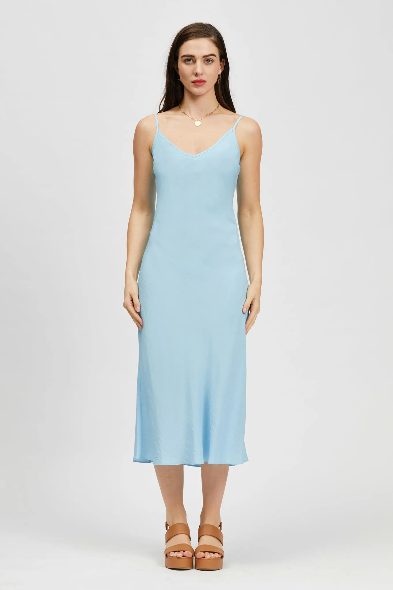 Prazer Dress Green Stripe/Light Blue