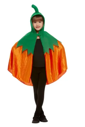 Pumpkin Hooded Cape, Orange