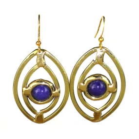 Purple Ellipse Brass Earrings Brass Images