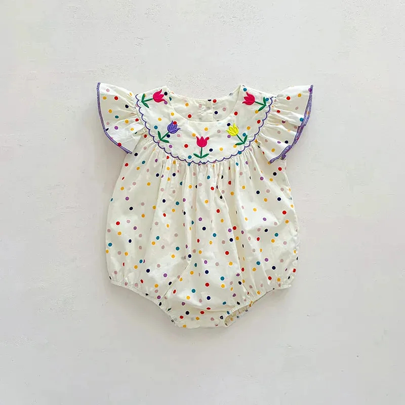 "Julie-Ann" Polka Dot Romper