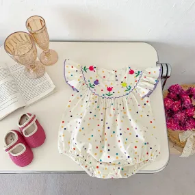 "Julie-Ann" Polka Dot Romper