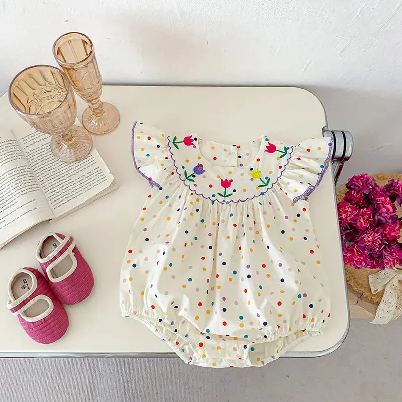 "Julie-Ann" Polka Dot Romper