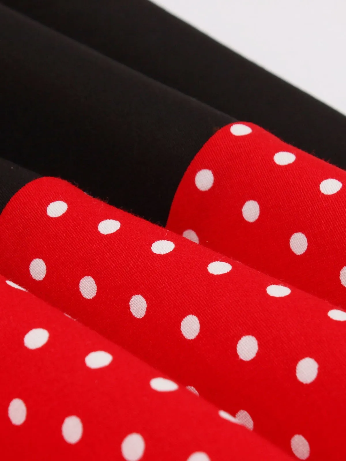 Red 1950s Polka Dot Swing Dress