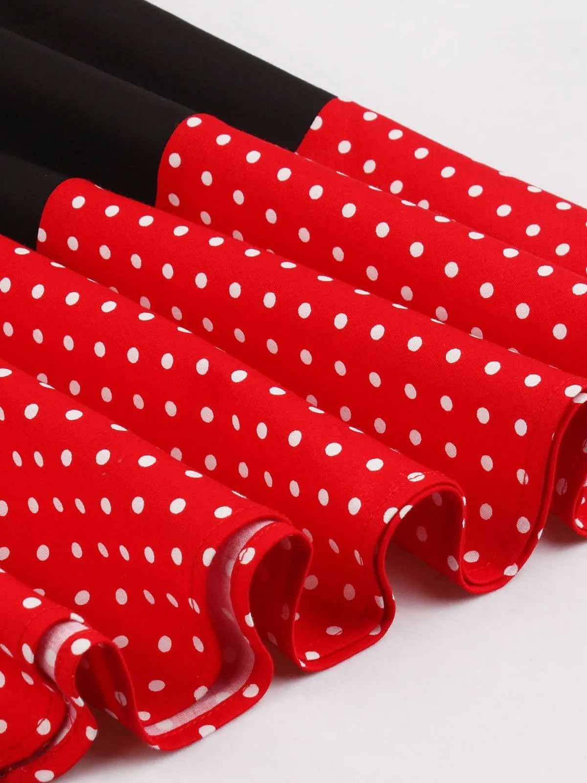 Red 1950s Polka Dot Swing Dress