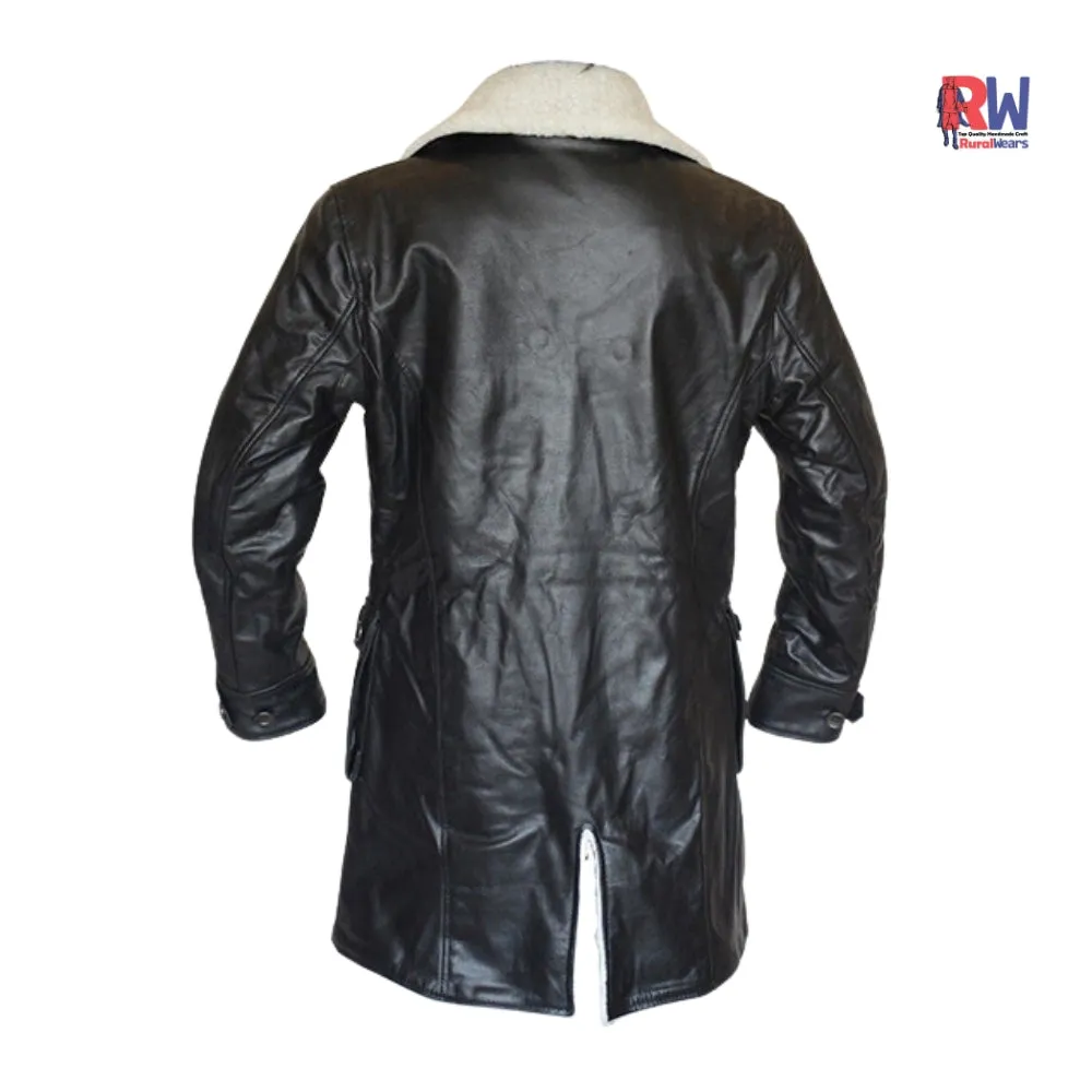 RW Authentic Cowhide  Bane Coat Black Cowhide Leather Jacket