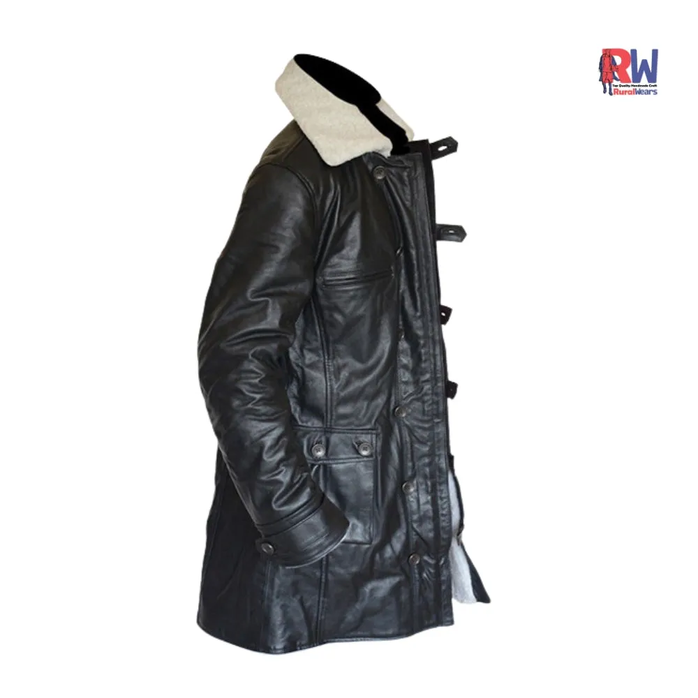 RW Authentic Cowhide  Bane Coat Black Cowhide Leather Jacket