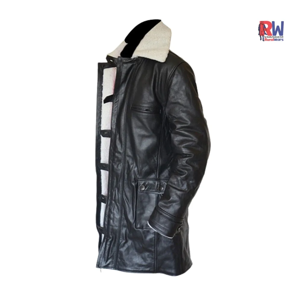 RW Authentic Cowhide  Bane Coat Black Cowhide Leather Jacket