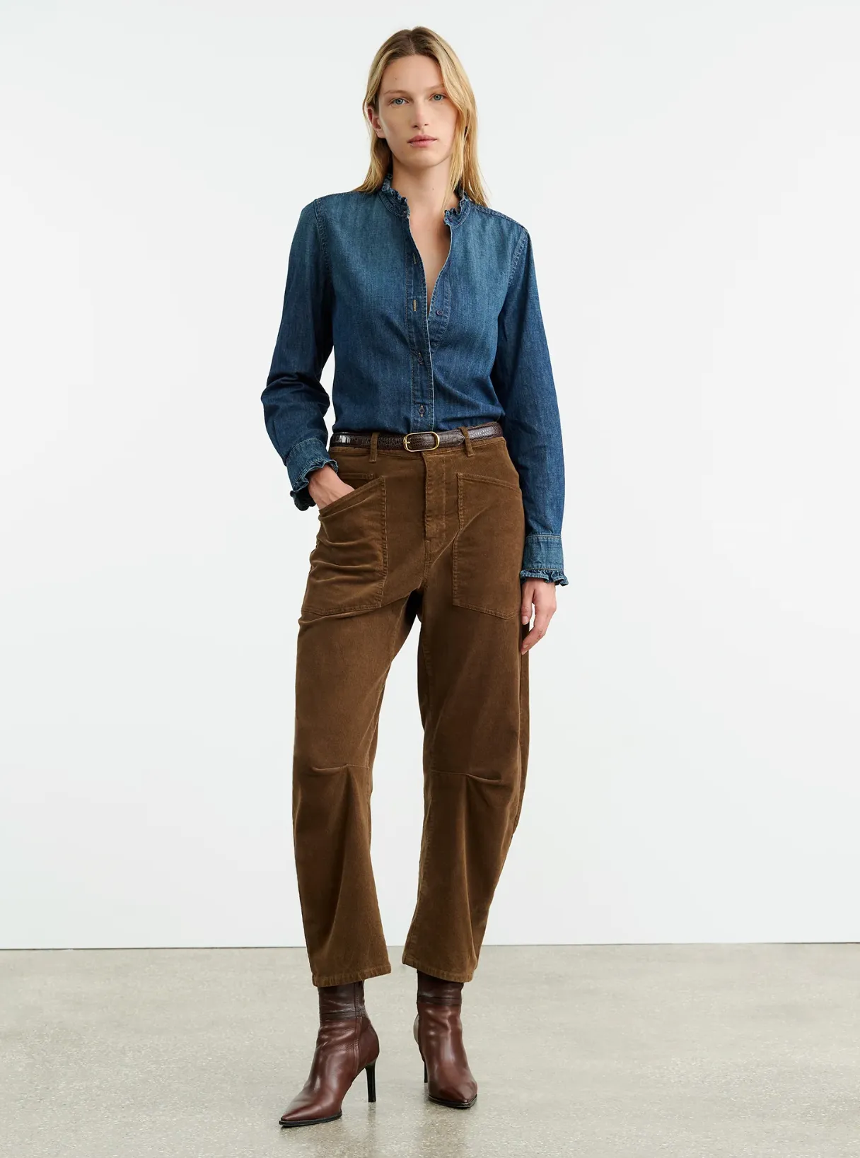 Shon Pant in Corduroy Cigar Brown