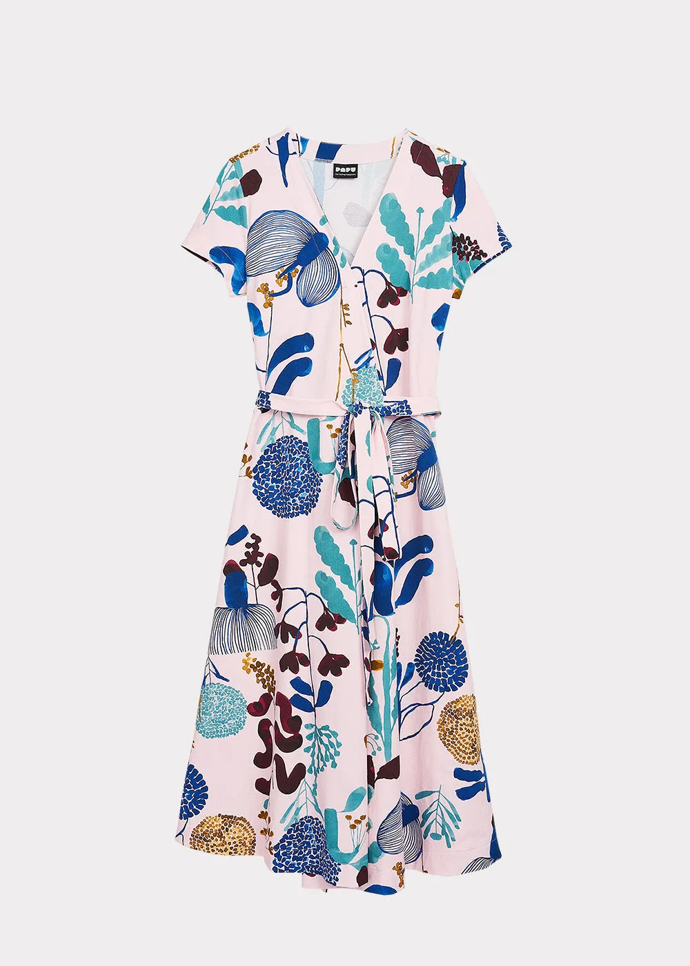 Short Sleeve Wrap Dress Wild Garden