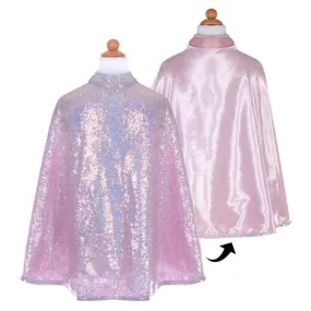 Silver Reversible Sequins Cape