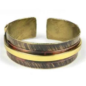 Single Rail Tracks Cuff Brass Images