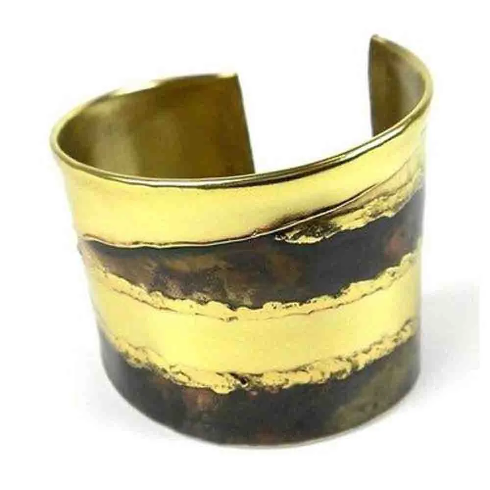 Strong Stripes Copper and Brass Cuff Brass Images