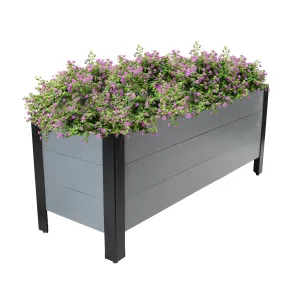 Sunnydaze Acacia Wood Raised Garden Bed Planter Box - 14.75" H