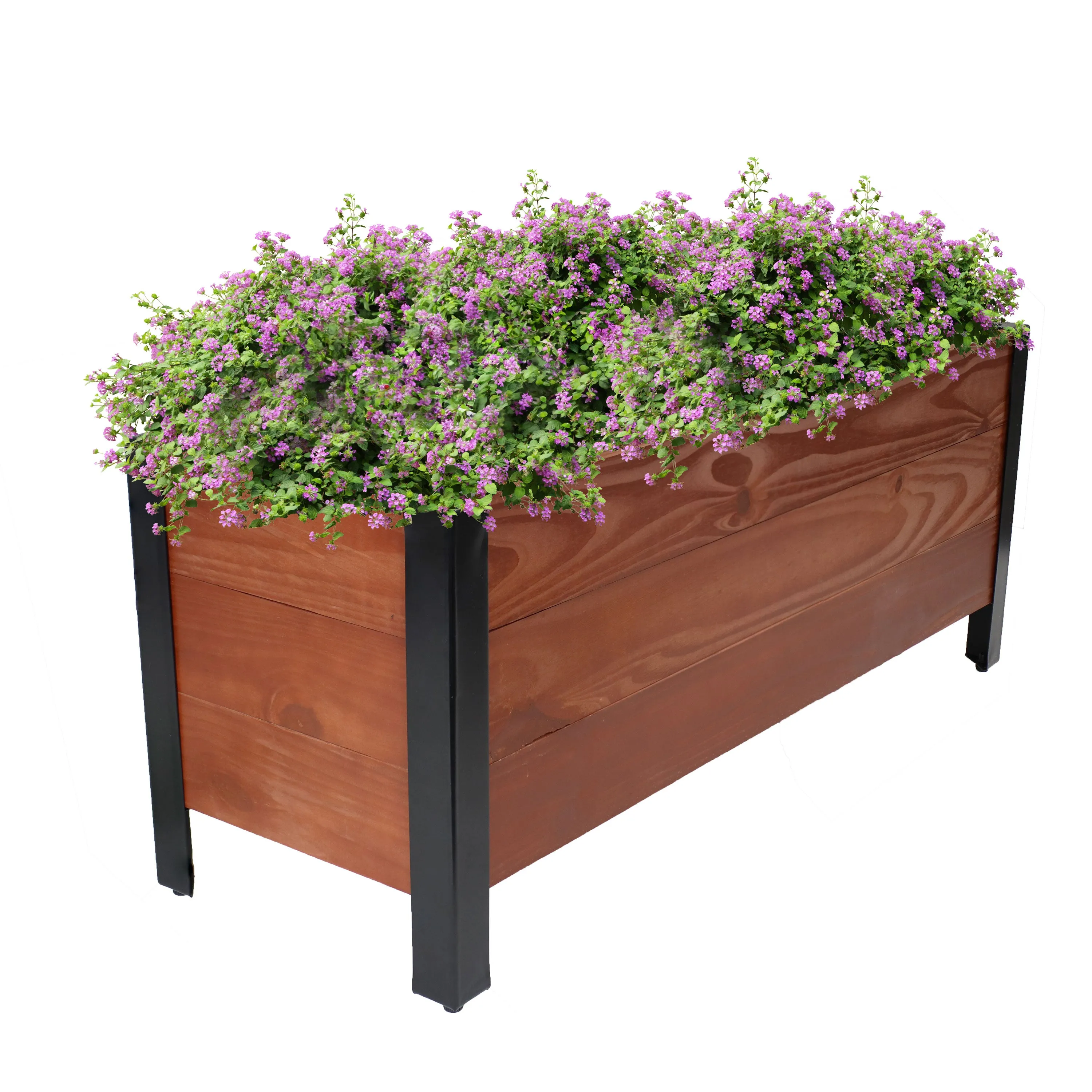 Sunnydaze Acacia Wood Raised Garden Bed Planter Box - 14.75" H