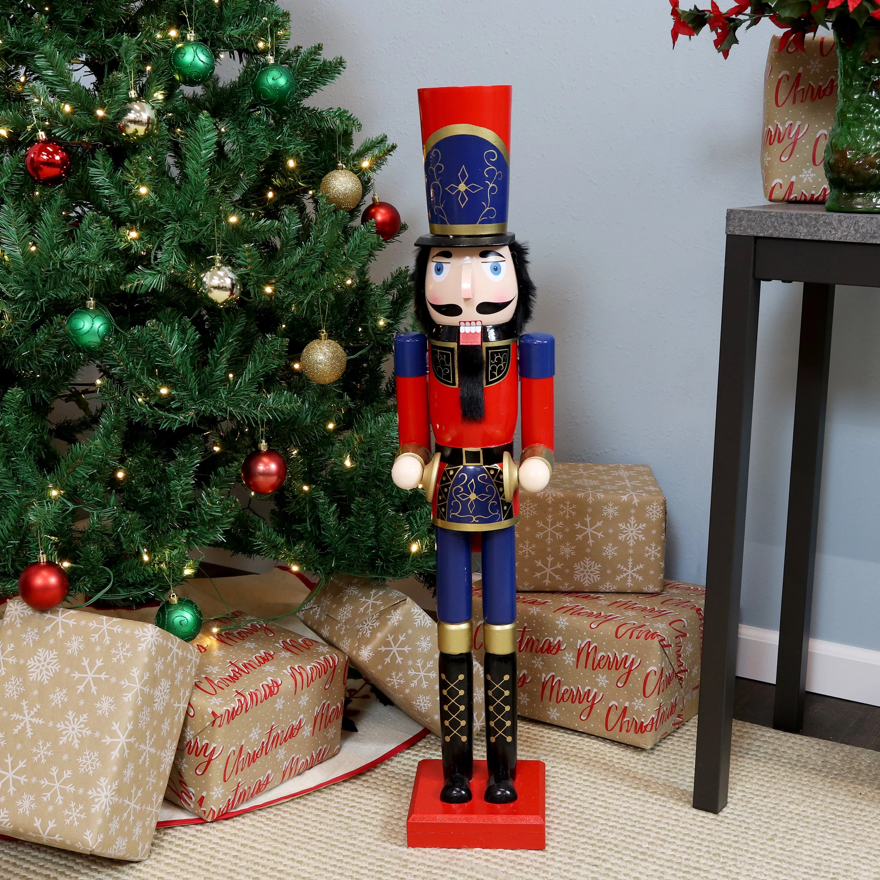 Sunnydaze Conrad the Bold Indoor Nutcracker Statue - 36"