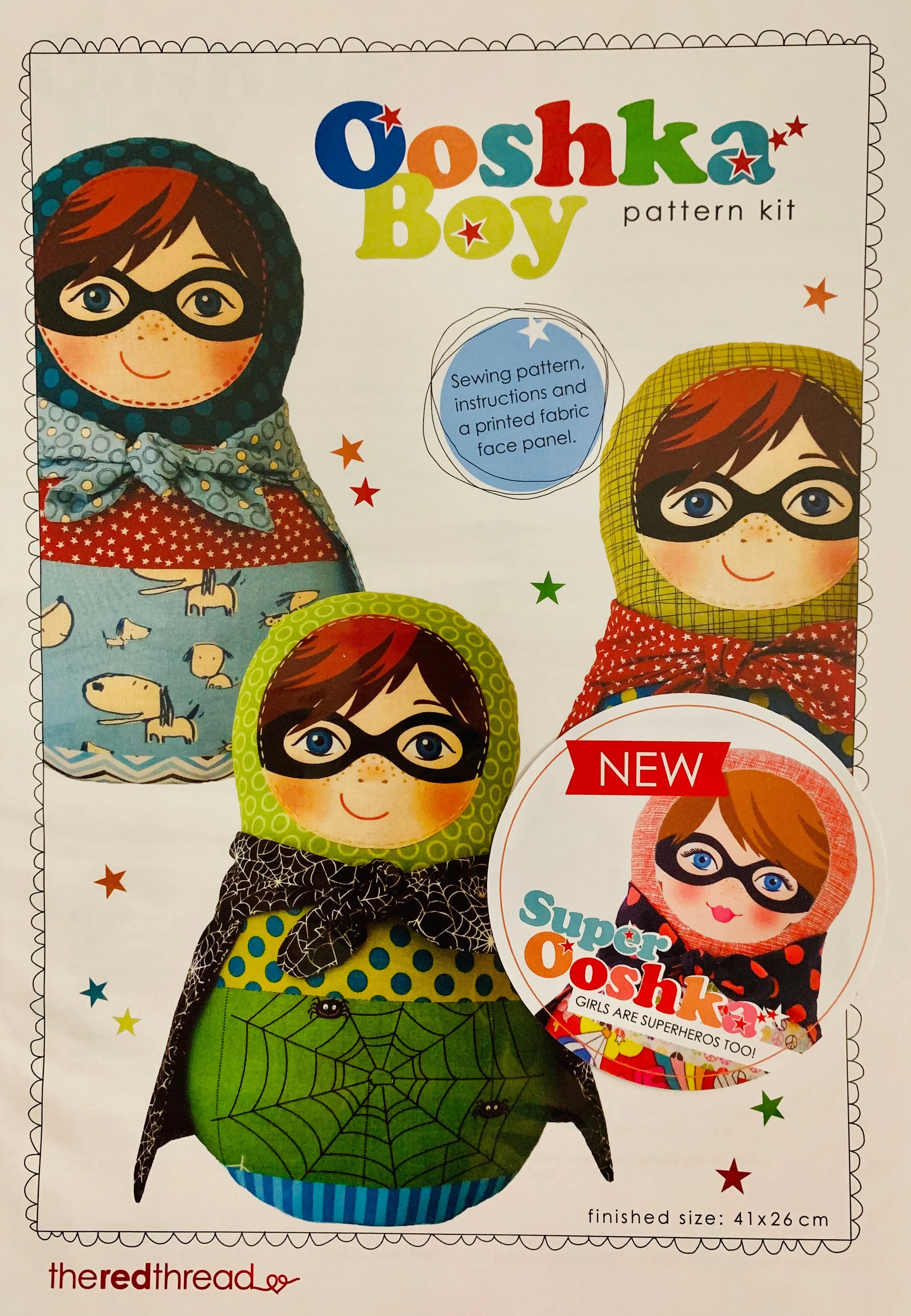 Super Ooshka Pattern Kit - Includes printed face panel