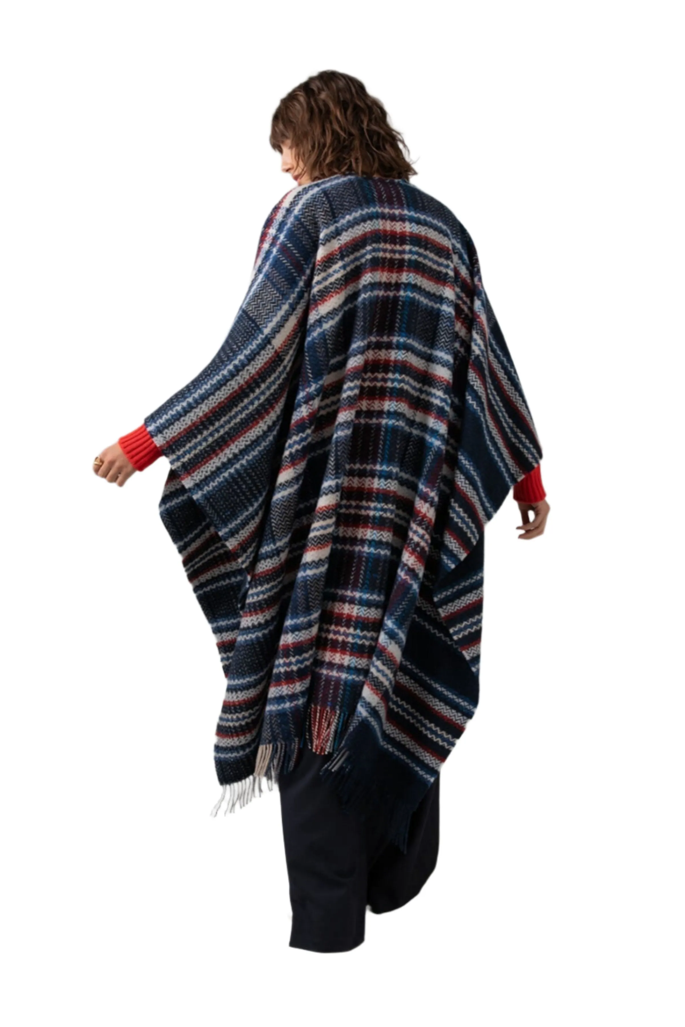 Textured Donegal Wool & Cashmere Cape