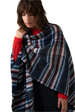 Textured Donegal Wool & Cashmere Cape