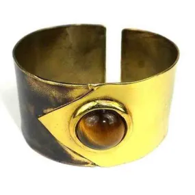 Tiger Eye  To the Point  Brass Cuff Brass Images