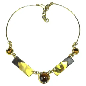 Tiger Eye  To the Point  Brass Necklace Brass Images