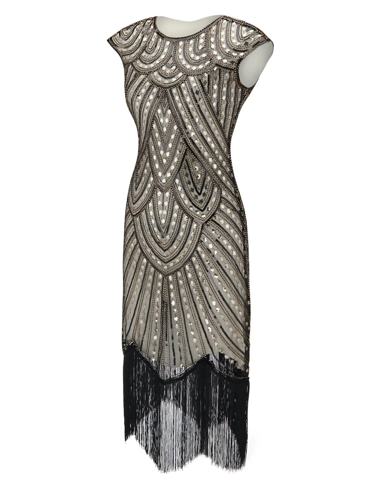 [US Warehouse] 1920s Fringed Flapper Gatsby Dress