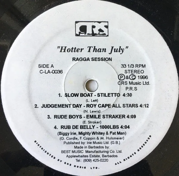 Various - Hotter Than July (Ragga Session) (LP, Comp) (VG )