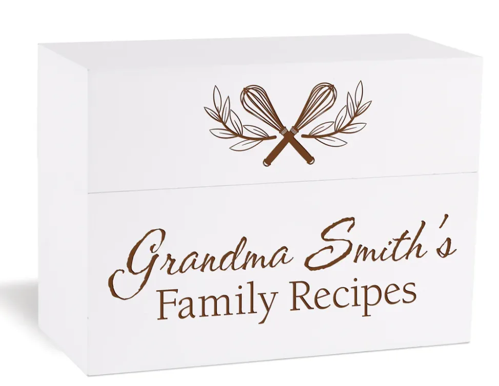 White Recipe Box