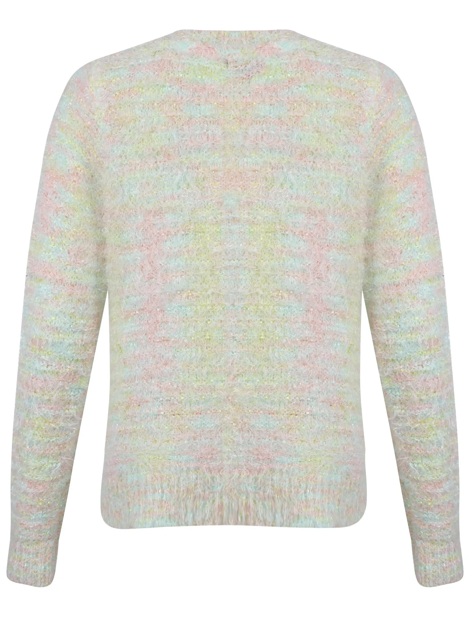 Womens Amara Reya Sweet Pea Crew Neck Jumper in Ivory and Multicolour Twist