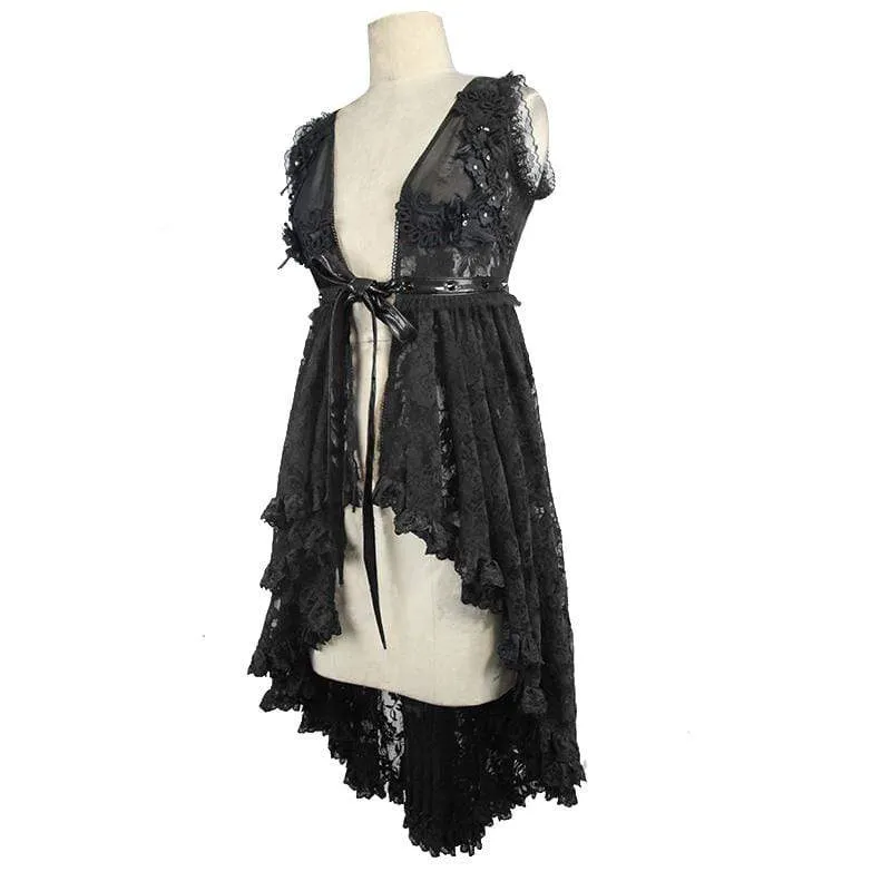 Women's Goth Lace Over Dress