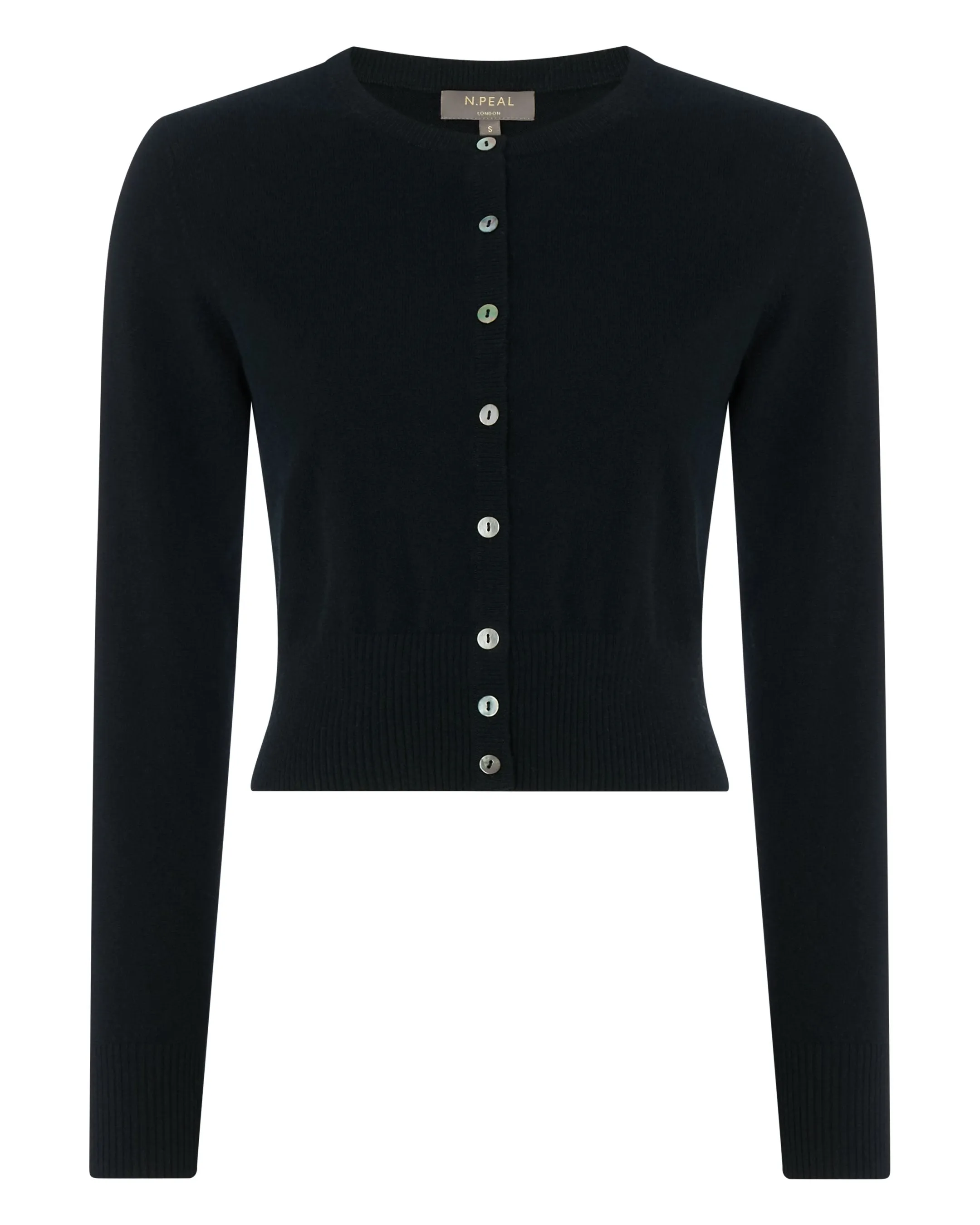 Women's Ivy Cropped Cashmere Cardigan Black