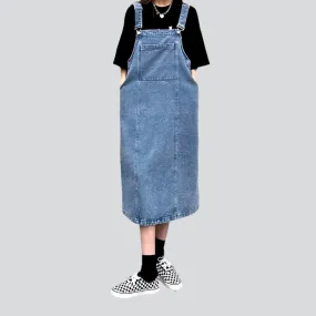 Women's overall dress with suspenders