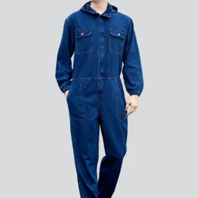 Worker men's blue jean overall