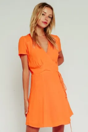 Wrap Dress in Orange