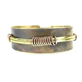 Wrapped Wire Copper and Brass Cuff Brass Images