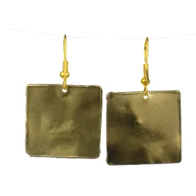 X Squared Onyx Earrings Brass Images