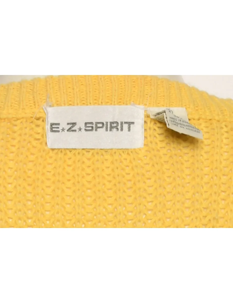 Yellow Long Sleeved Jumper - M