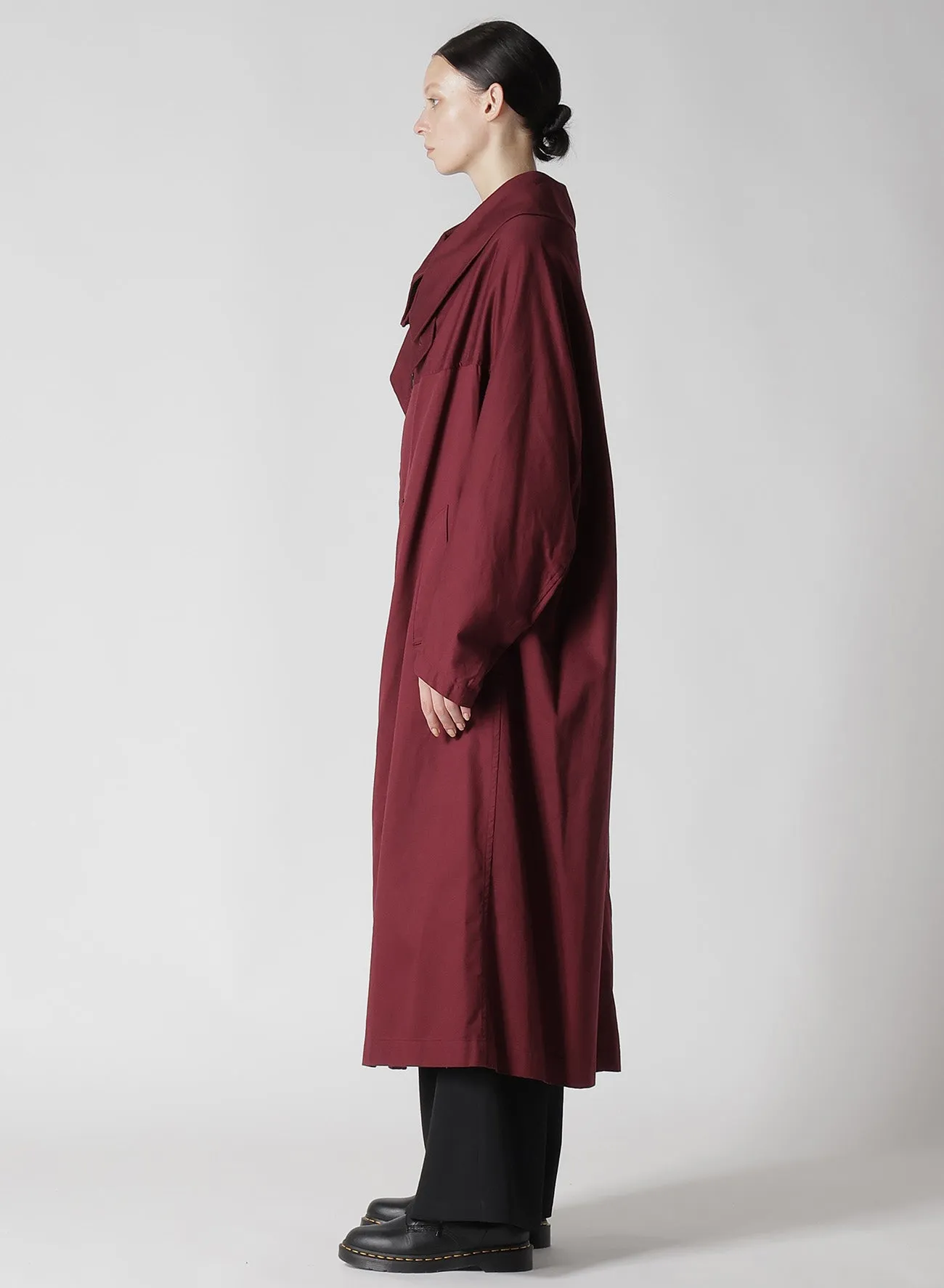 [Y's BORN PRODUCT] COTTON TWILL LONG CAPE COAT