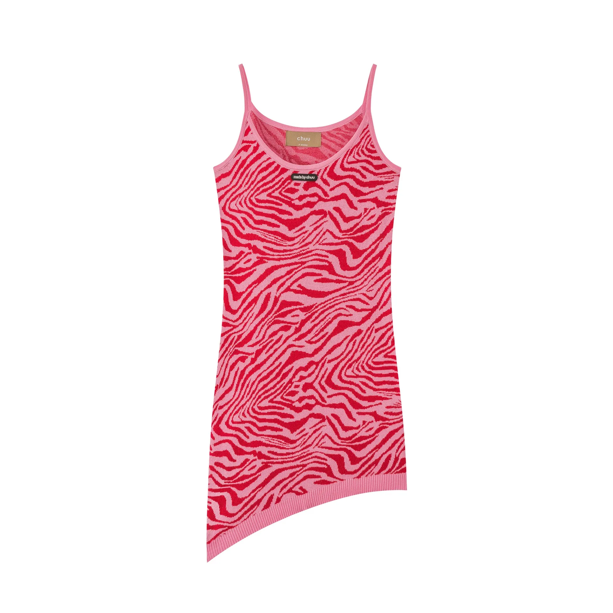 Zebra Knit Cami Mini Dress